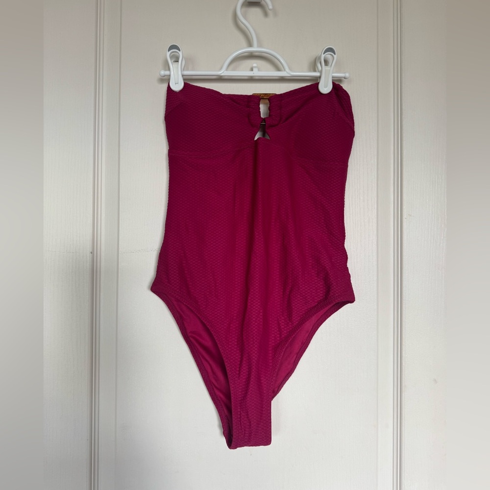 Cupshe Magenta One-Piece Swimsuit Sz S